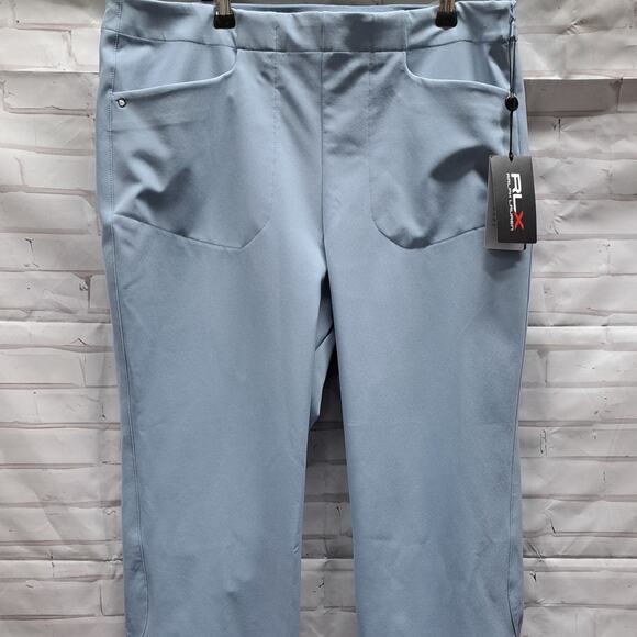 New RLX Ralph Lauren Black Label Vessel Blue Elastic waist Eagle Golf Pants 14 - Picture 4 of 16